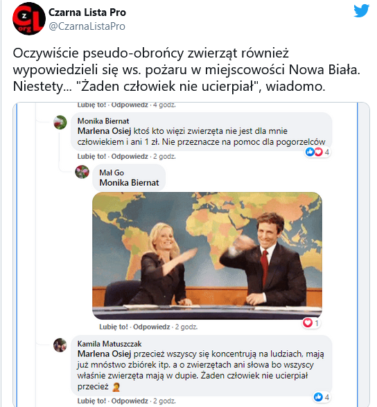 Screenshot 2021 06 24 at 11 37 20 Nowa Biała Pseudoekolodzy atakują pogorzelców po pożarze 